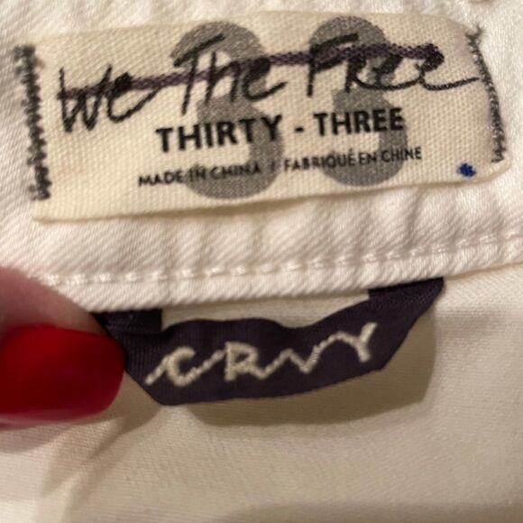 NWT We The Free by Free People lace up jeans size 33 - Picture 7 of 9